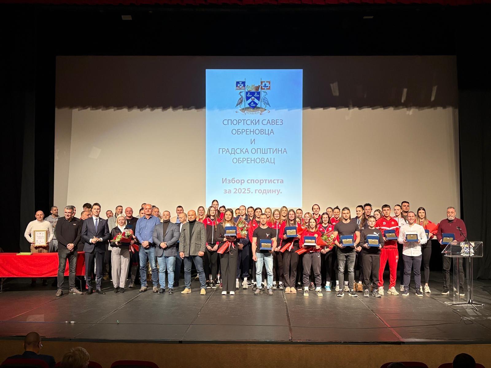 Dodeljena priznanja najuspešnijim sportistima Gradske opštine Obrenovac za 2025.godinu